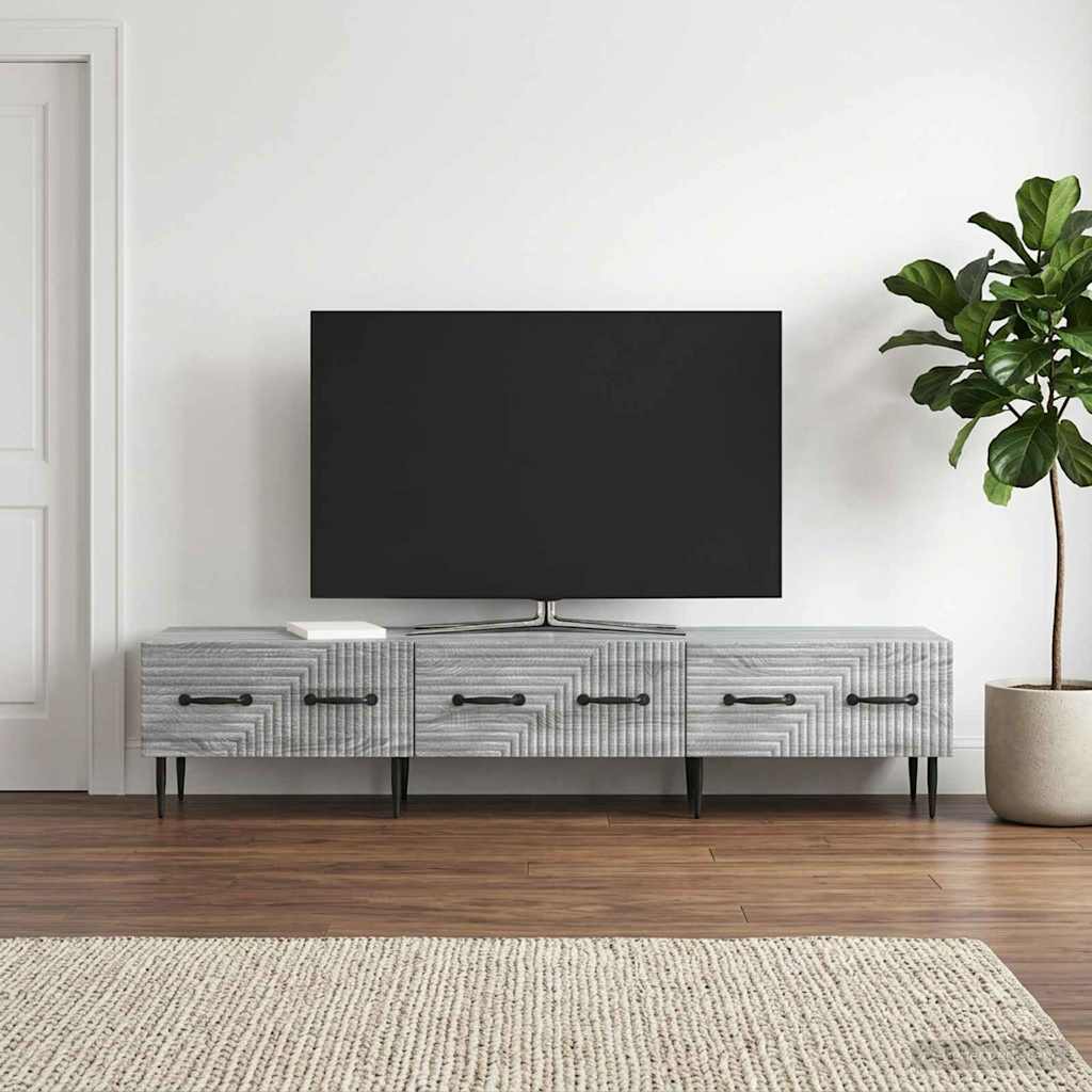 Gabinete para TV com gaveta sonoma cinzento 147 x 34,5 x 30 cm