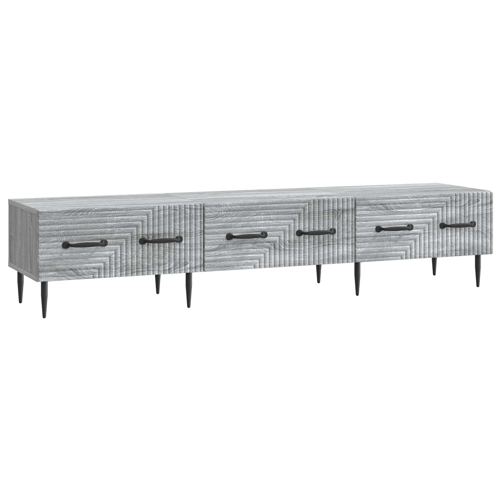 Gabinete para TV com gaveta sonoma cinzento 147 x 34,5 x 30 cm