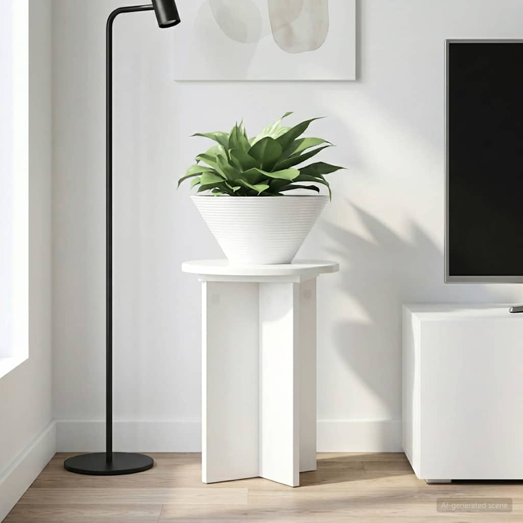 Suporte para plantas 2 unid. branco brilhante ø29,5 x 40 cm