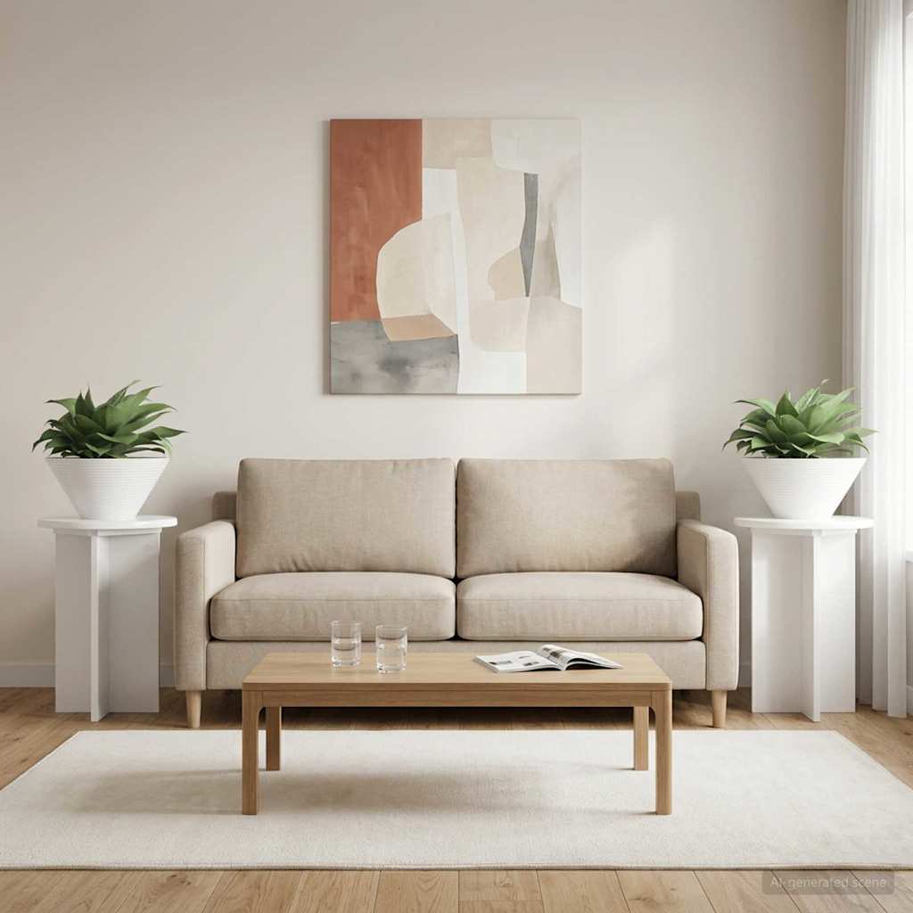 Suporte para plantas 2 unid. branco brilhante ø29,5 x 40 cm