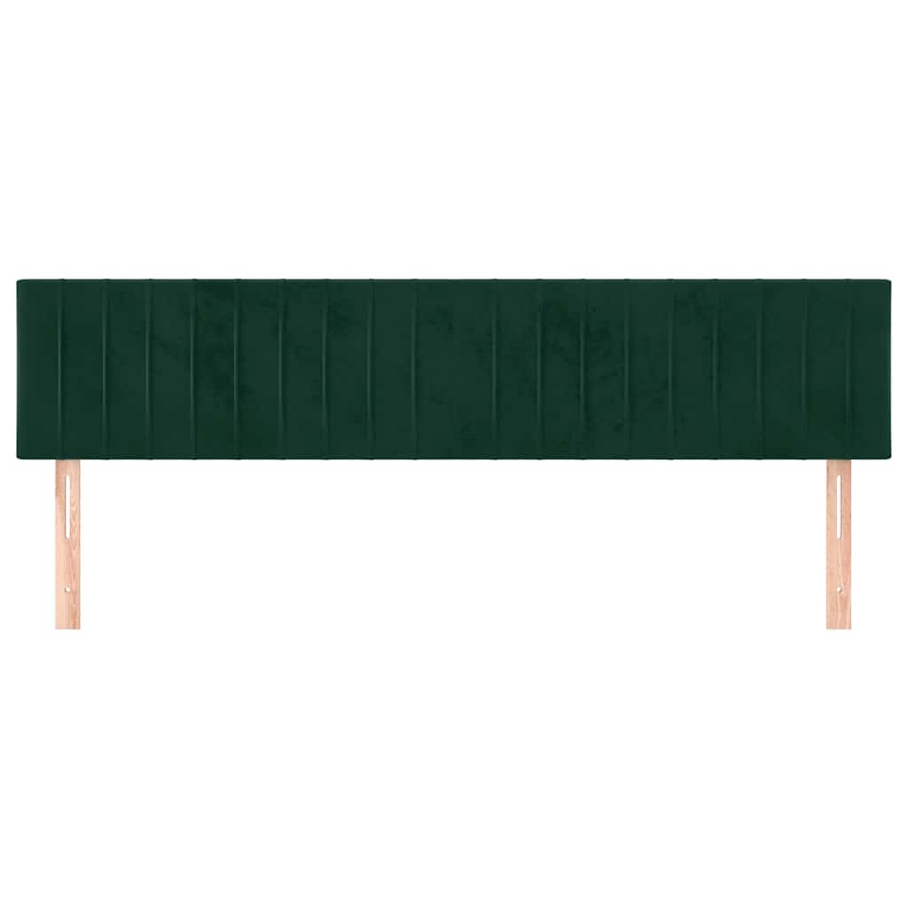 Cabeceiras verde-escuro 200x5x78/88 cm veludo