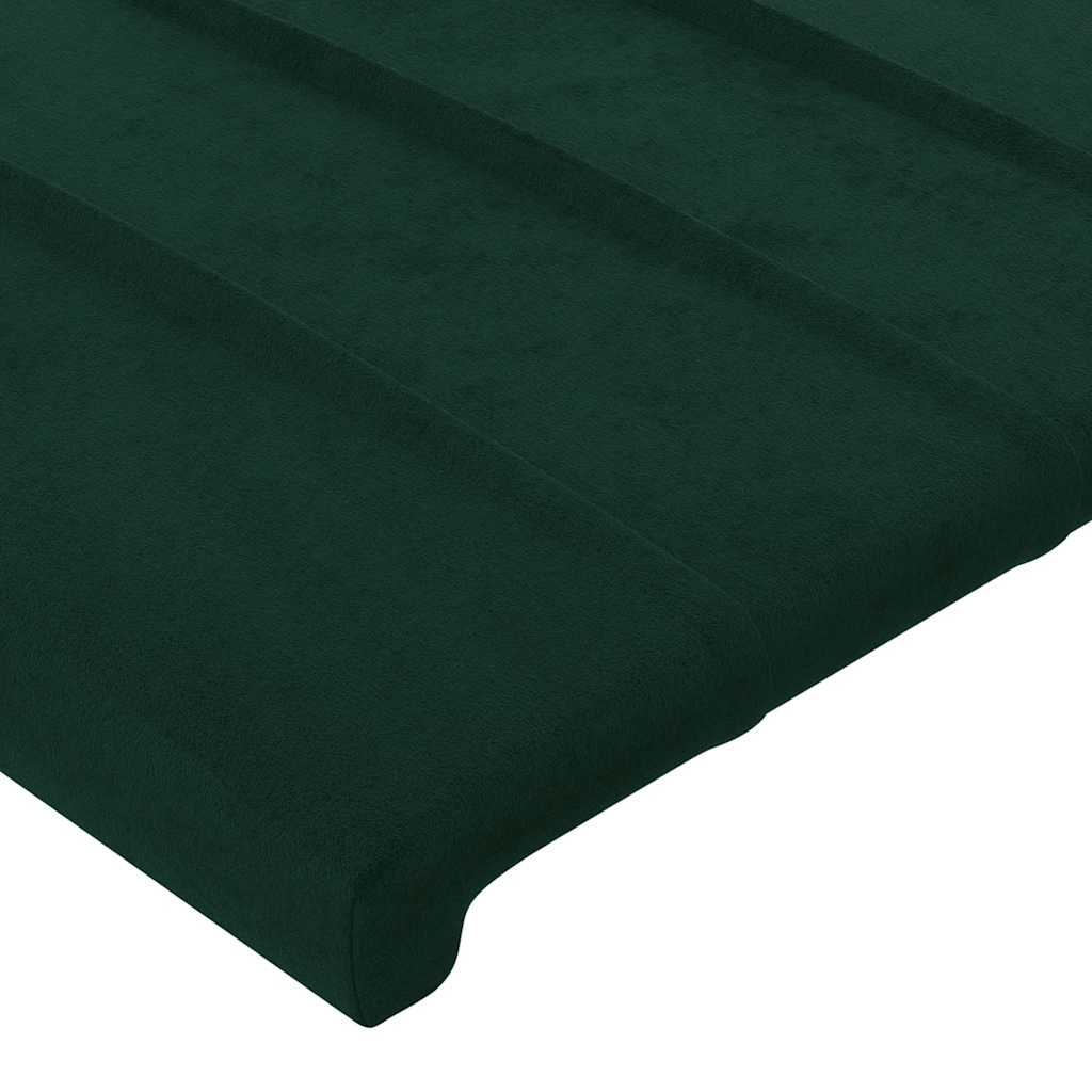 Cabeceiras verde-escuro 200x5x78/88 cm veludo