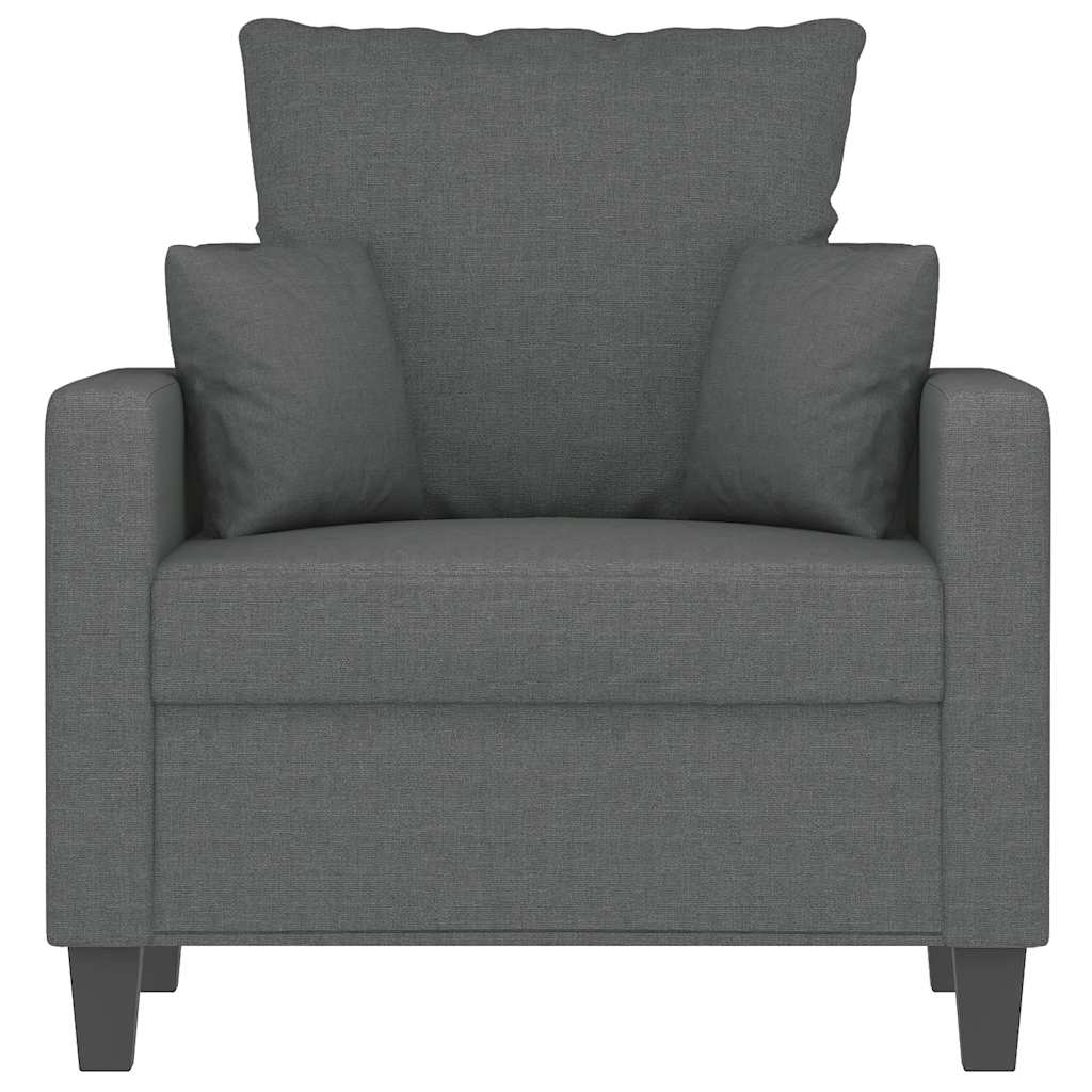 Poltrona 60 cm tecido cinzento-escuro