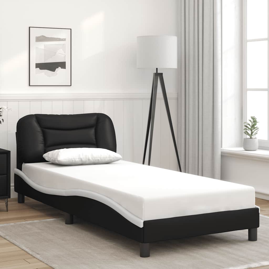 Estrutura de cama sem colchão hvar couro artificial 90x190cm