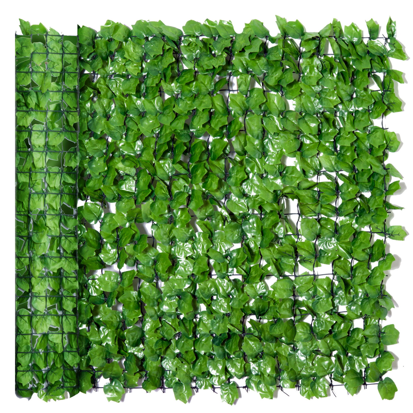 Vedação artificial em rolo 3m vedação de privacidade para balcão jardim exterior planta decorativa de parede PE verde