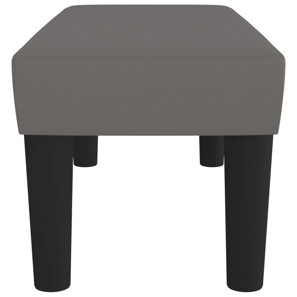Banco 70x30x30 cm couro artificial cinza