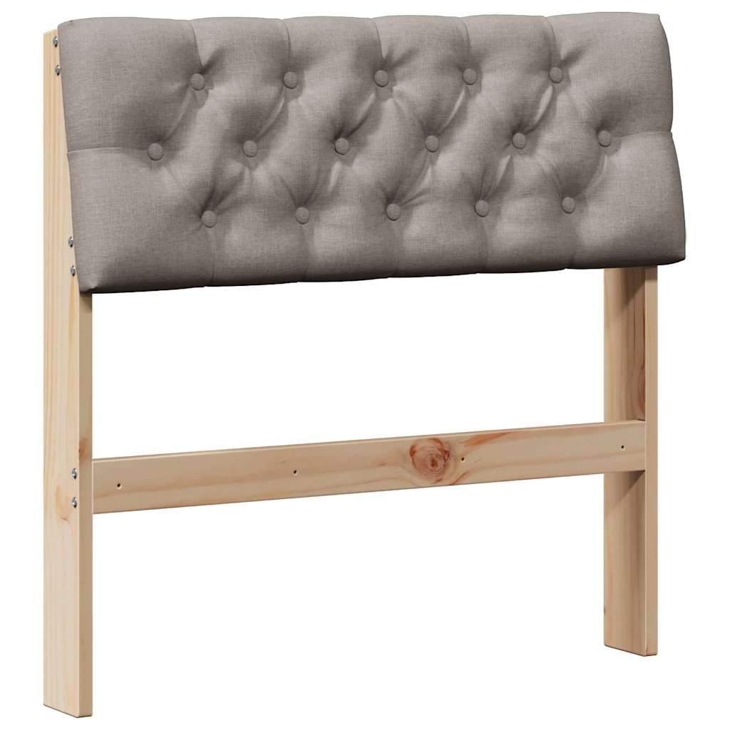 Cabeceira estofada cinzento-acastanhado 80 cm
