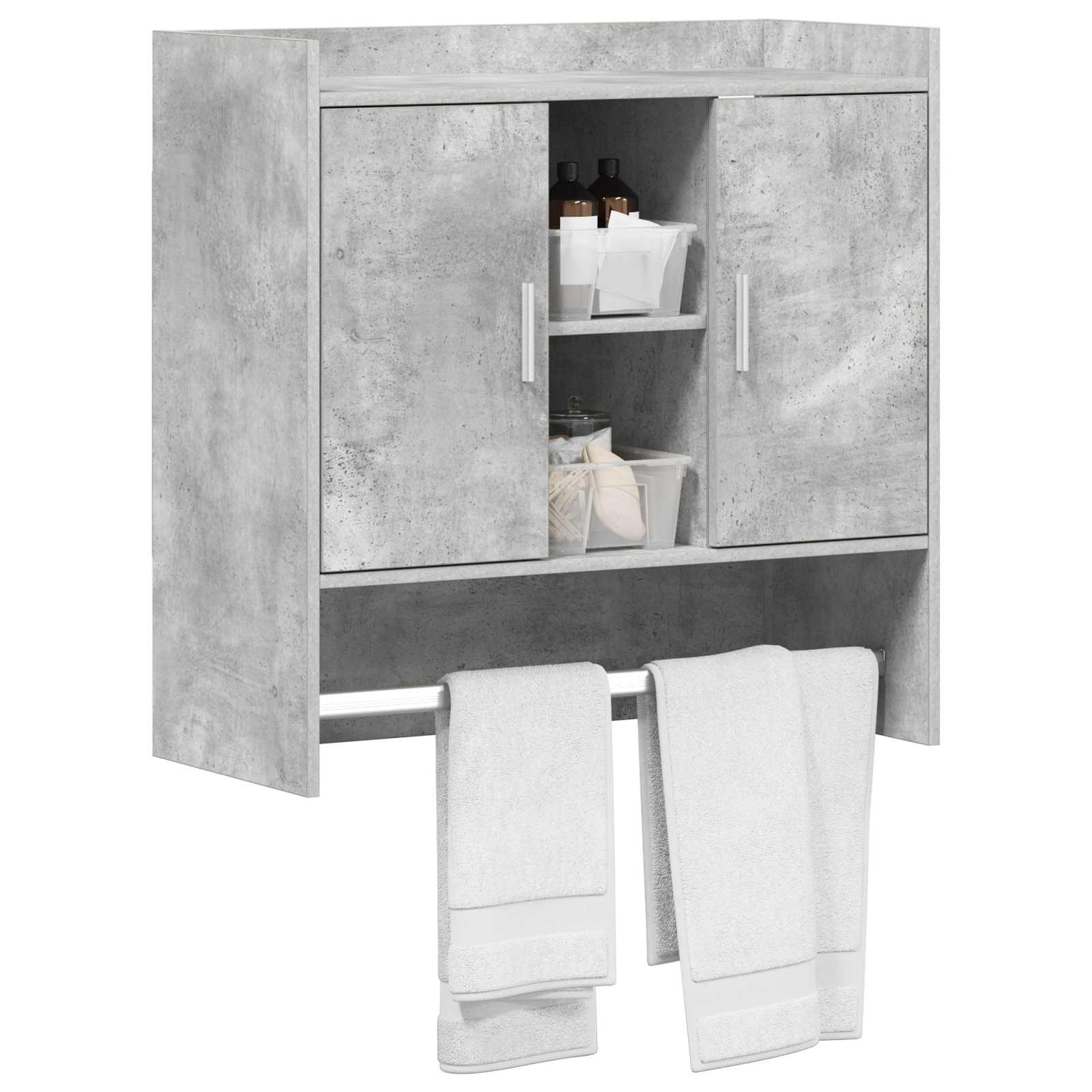 Prateleira de parede montagem na parede cinzento cimento