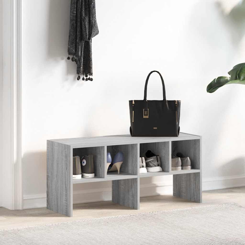 Sapateira empilháveis 89,5x30x40 cm cinzento sonoma