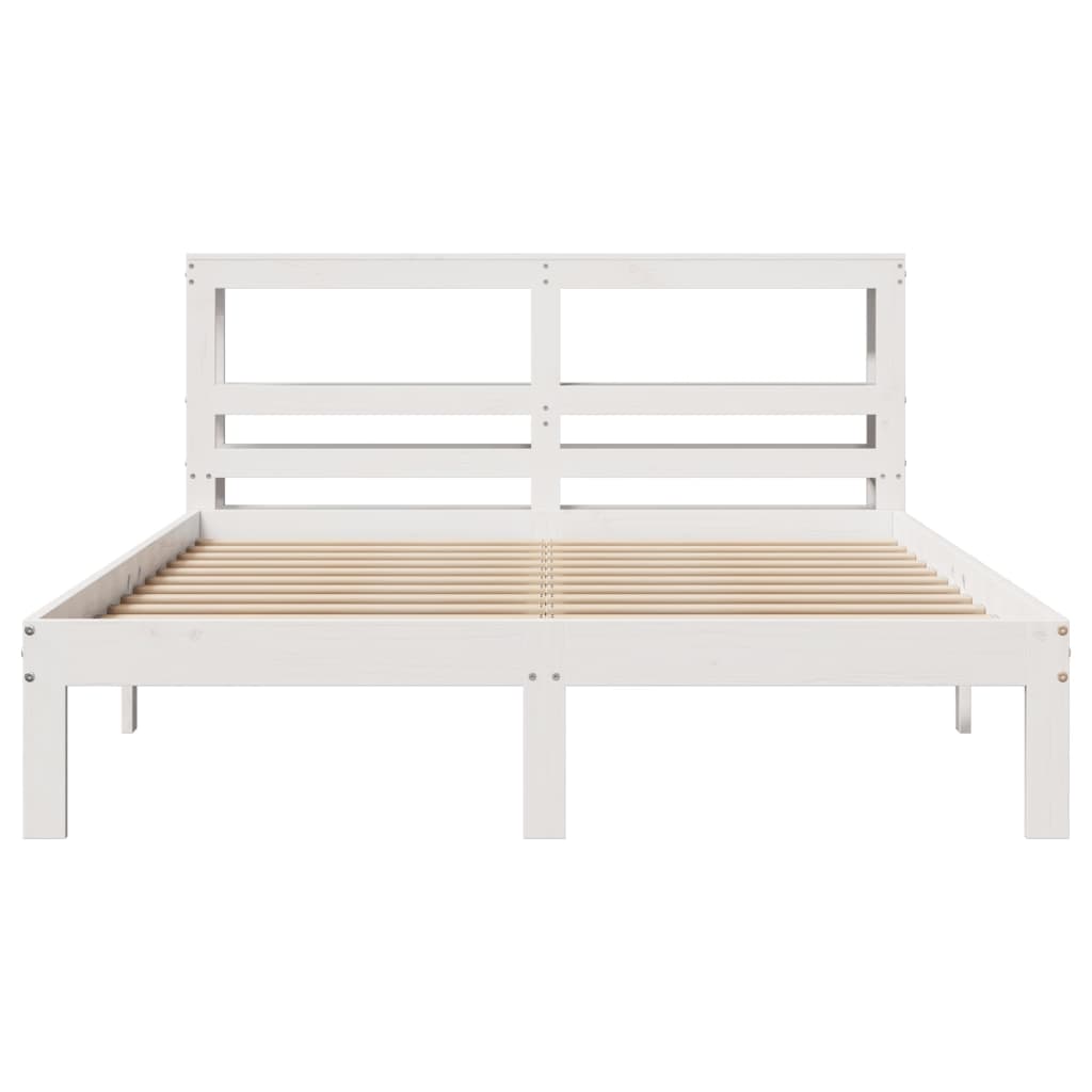 Estrutura de cama c/ cabeceira sem colchão 120x200 cm branco
