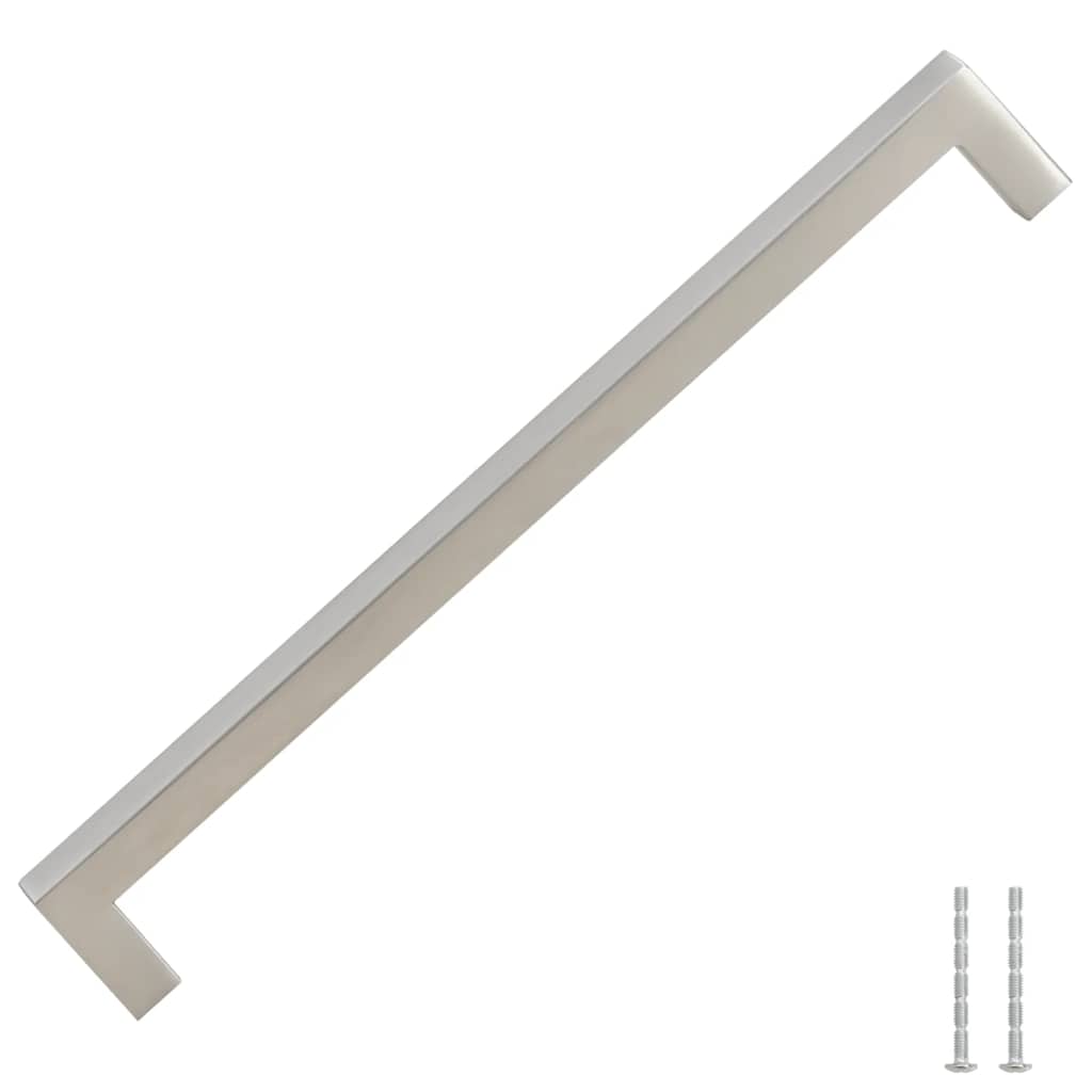 Puxadores para móveis 5 pcs 224 mm aço inoxidável prateado