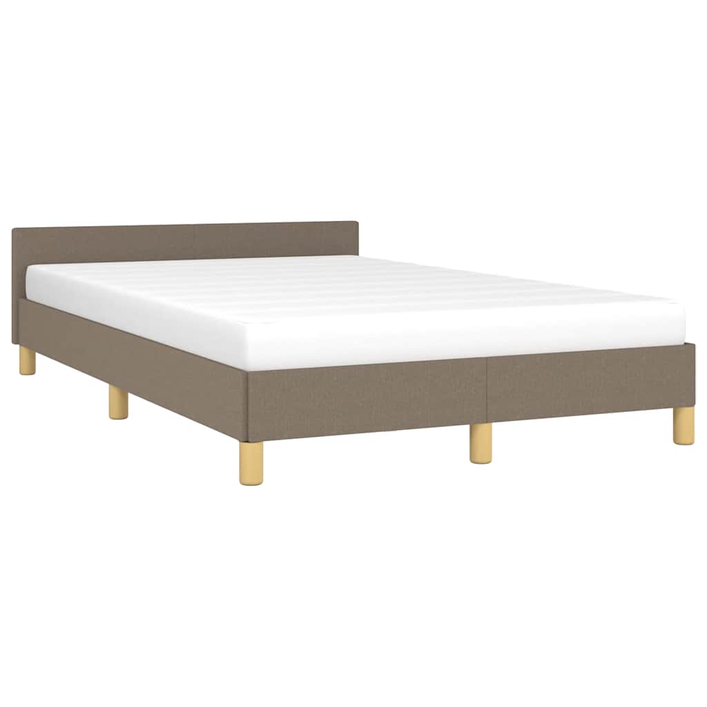 Estrutura cama sem colchão 120x200 cm tecido cinza-acastanhado