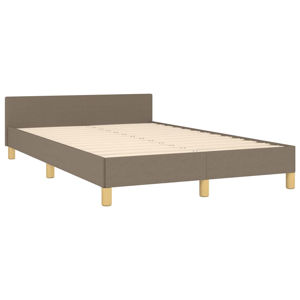 Estrutura cama sem colchão 120x200 cm tecido cinza-acastanhado