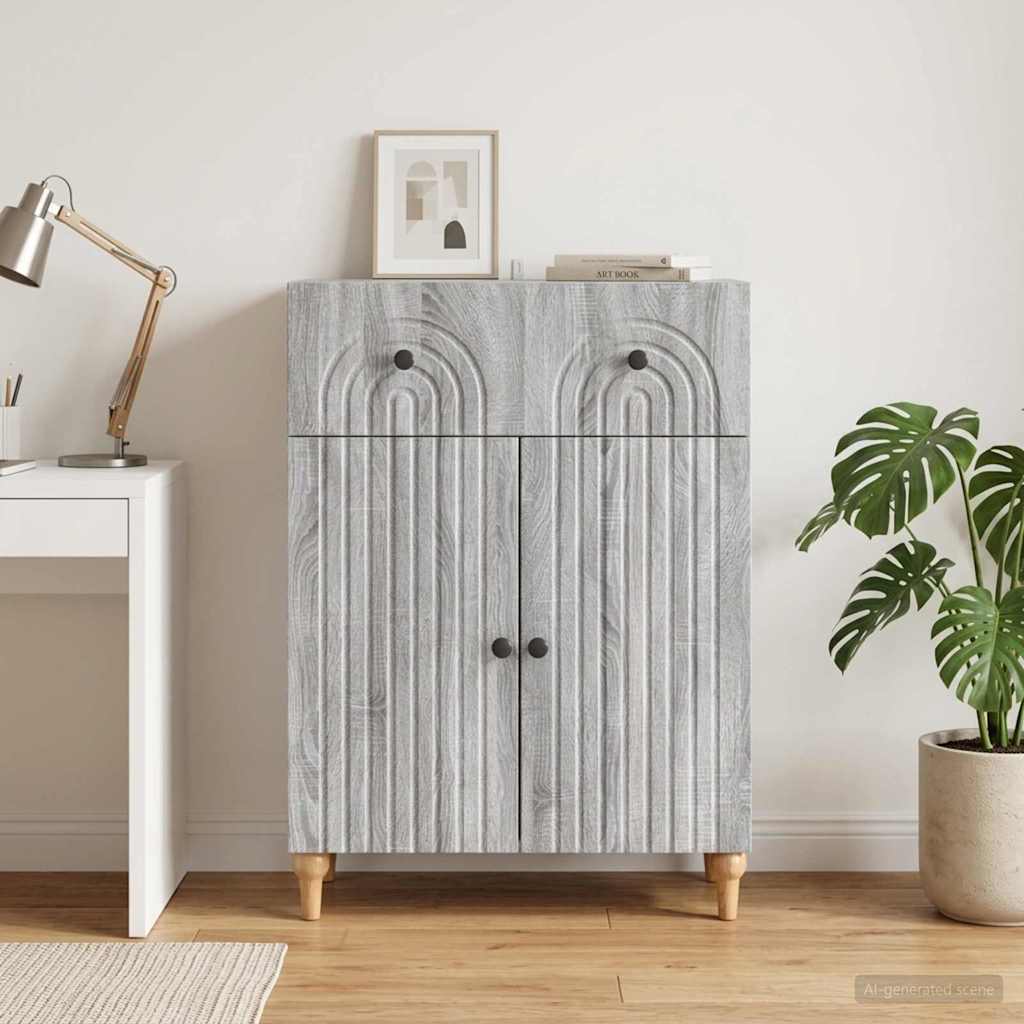Buffet sonoma cinzento 66 x 34,5 x 90 cm derivados de madeira