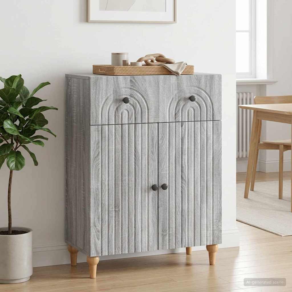 Buffet sonoma cinzento 66 x 34,5 x 90 cm derivados de madeira
