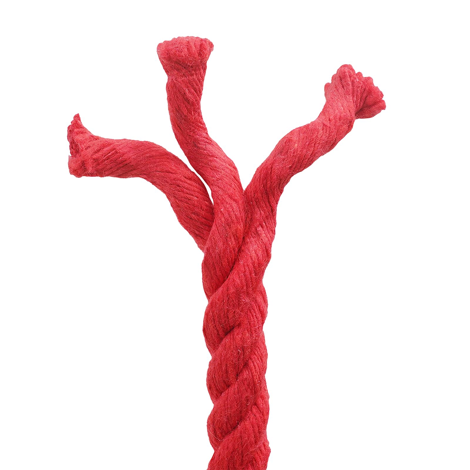 Corda de algodão 12 mm 50 m vermelho 100% algodão