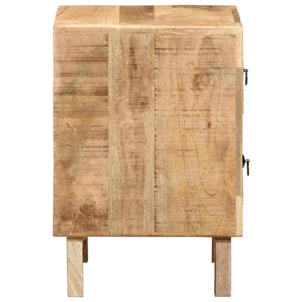 Mesas de cabeceira 2 pcs 40x32x46 cm mangueira áspera maciça