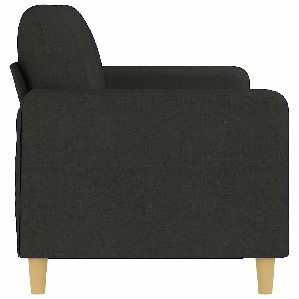 Sofá de 3 lugares tecido 180 cm preto
