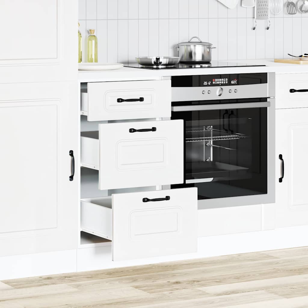 Armário de cozinha baixo kalmar madeira artificial branca