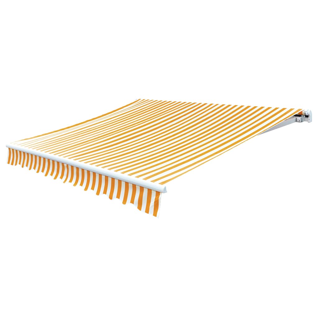 Tecido de substituição para toldo amarelo e branco 600x300 cm poliéster