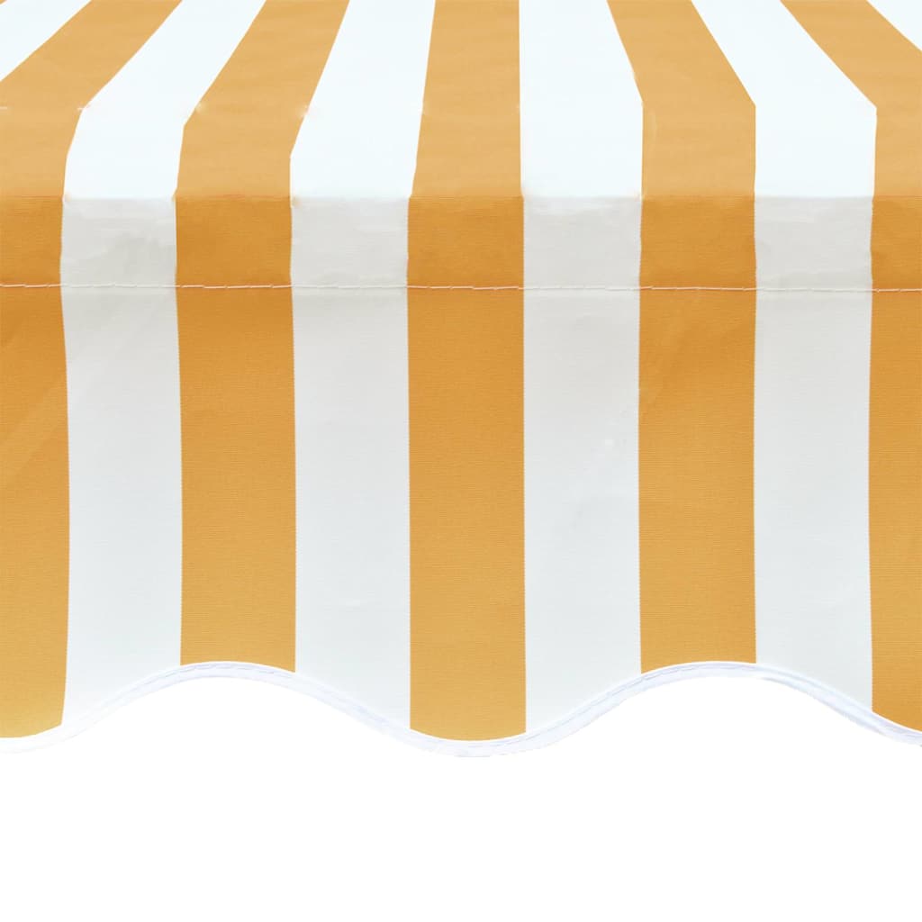 Tecido de substituição para toldo amarelo e branco 600x300 cm poliéster