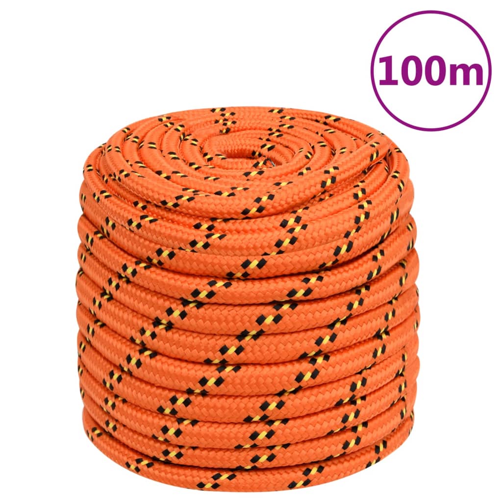 Corda de barco 18 mm 100 m polipropileno laranja