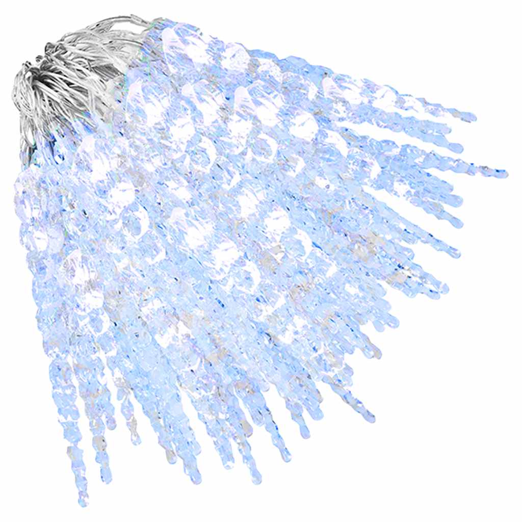 Luz de natal em formato de pingente 200 leds branco frio 20 m PVC acrílico
