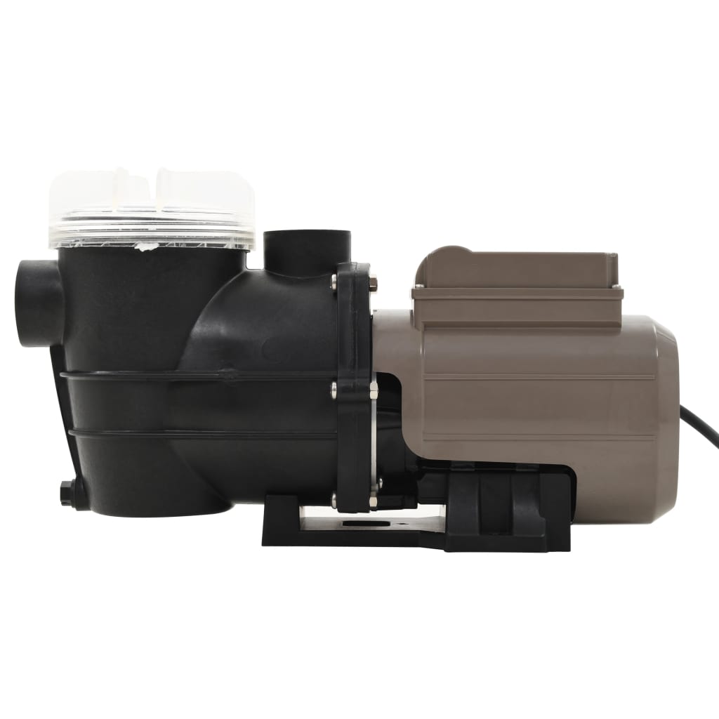 Bomba de piscina com temporizador preto 0,25 hp 8000 l/h
