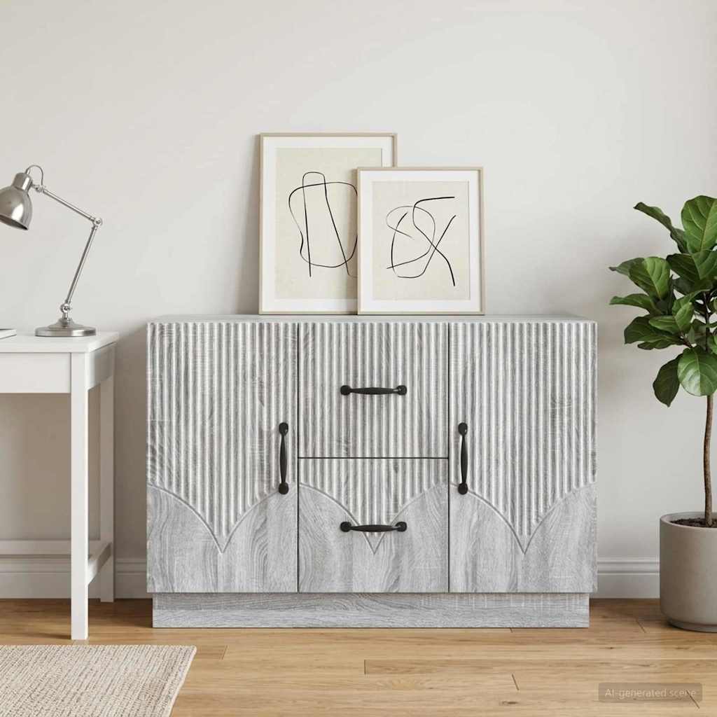Buffet sonoma cinzento 89 x 34,5 x 57 cm derivados de madeira