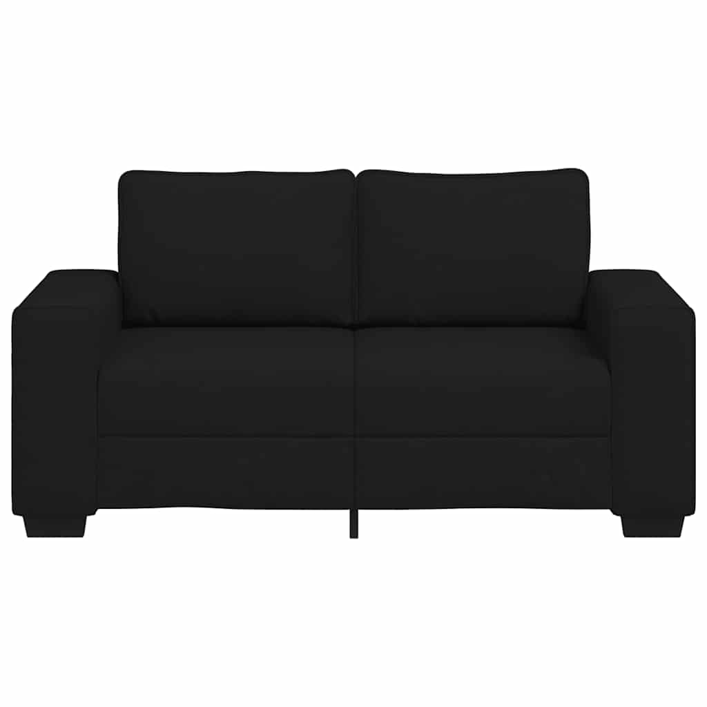 Sofá de 2 lugares tecido 160x77x82 cm preto