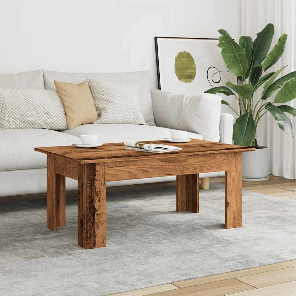 Mesa de centro 100x60x42 cm derivados de madeira madeira velha