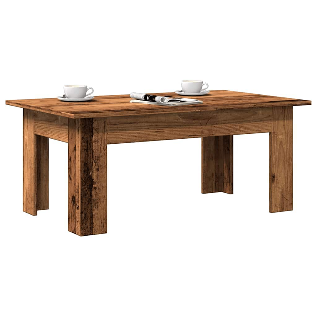 Mesa de centro 100x60x42 cm derivados de madeira madeira velha