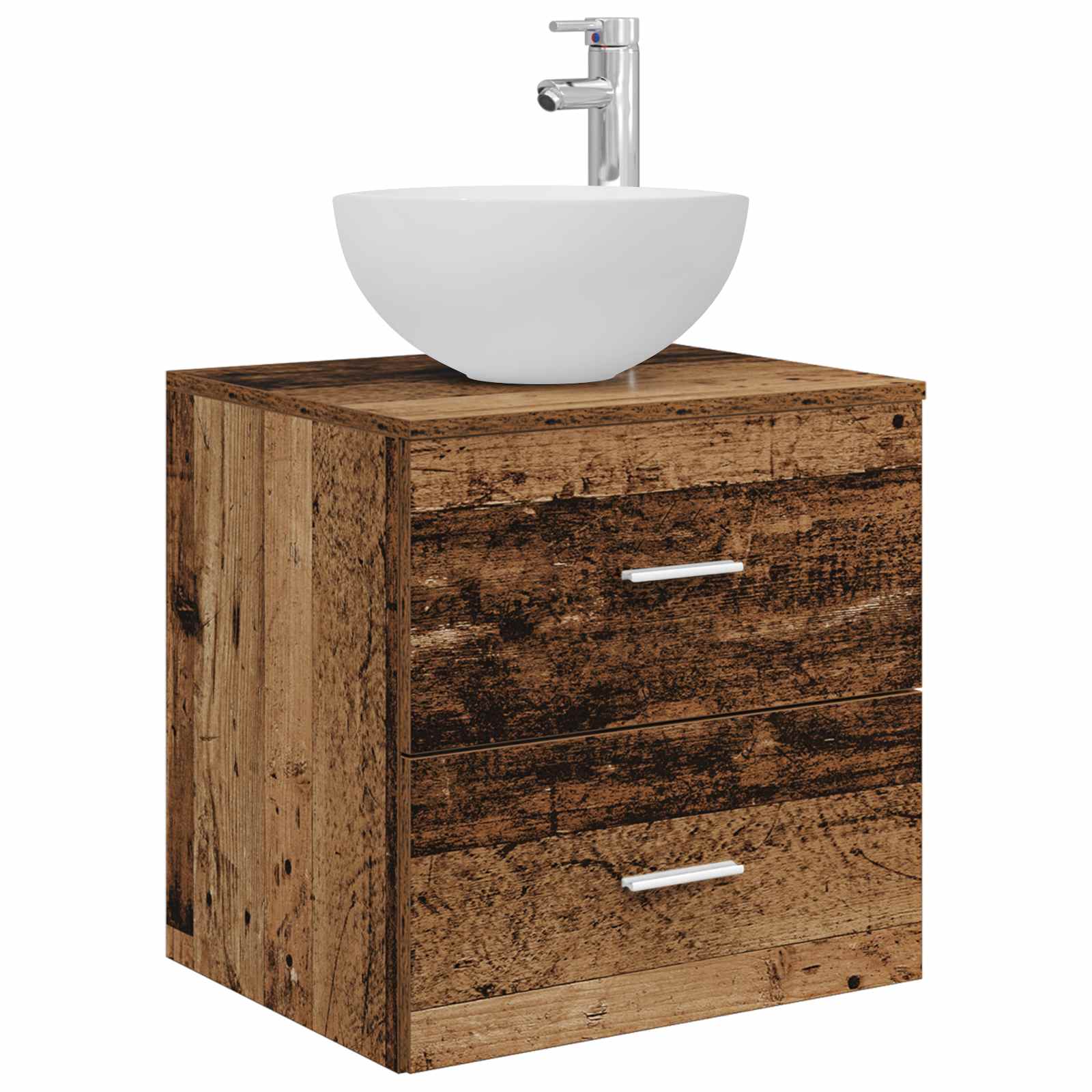 Vanidade com pia de parede madeira antiga 49,5 x 35 x 63 cm