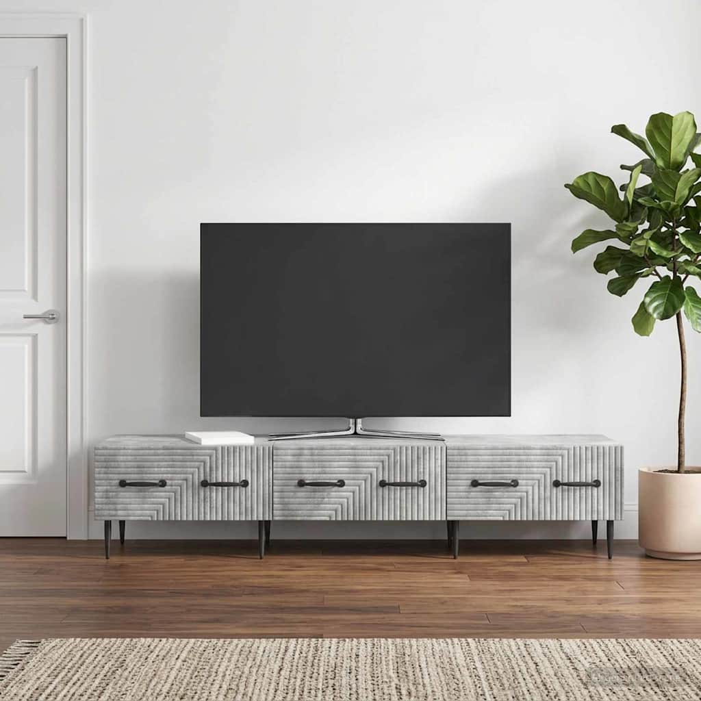 Gabinete para TV com gaveta cinzento cimento 147 x 34,5 x 30 cm