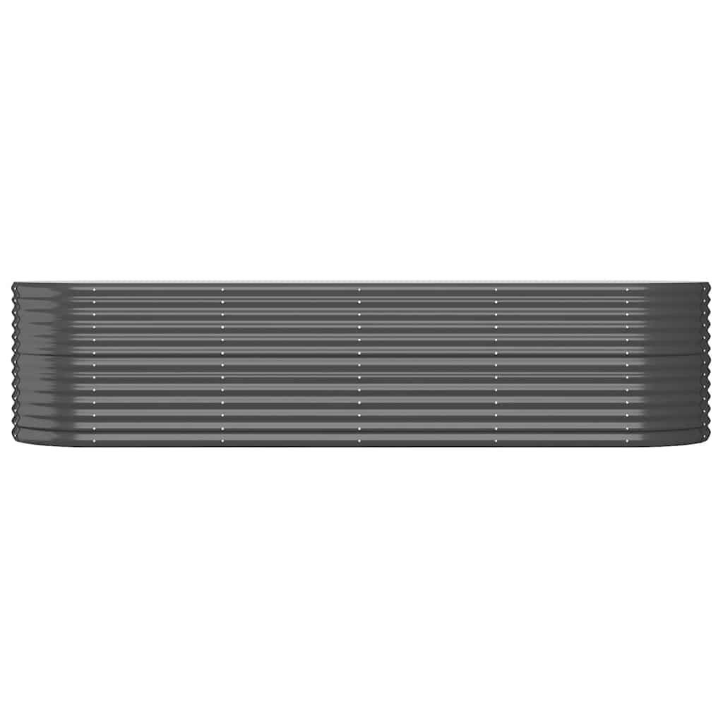 Canteiro elevado jardim 296x80x68 aço galvanizado antracite