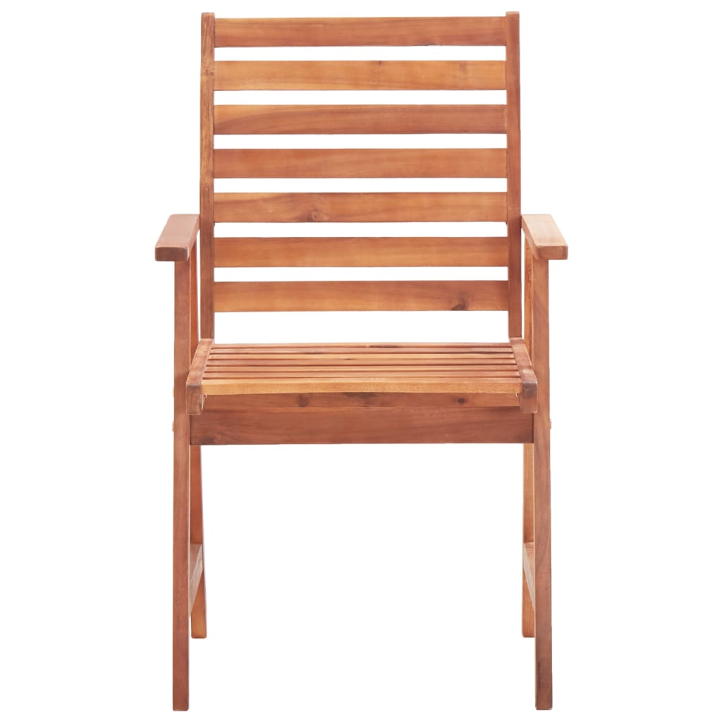 Cadeiras de jantar p/ jardim 3 pcs c/ almofadões acácia maciça
