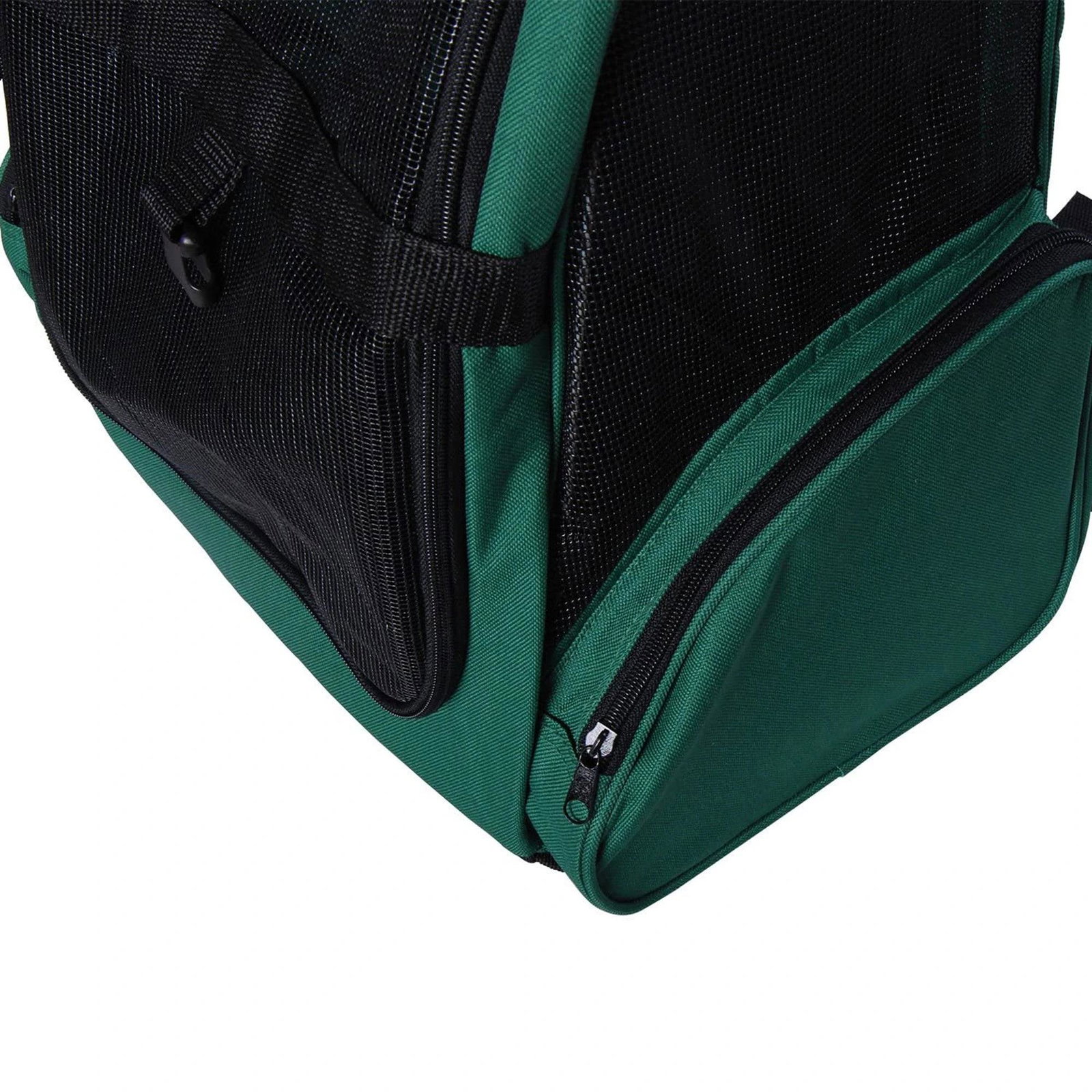 Transportadora 2 em 1 para animais de estimação mochila ou carrinho de viagem para cães e gatos com 2 rodas alça retrátil de alumínio e bolso de armazenamento 42x25x55cm verde