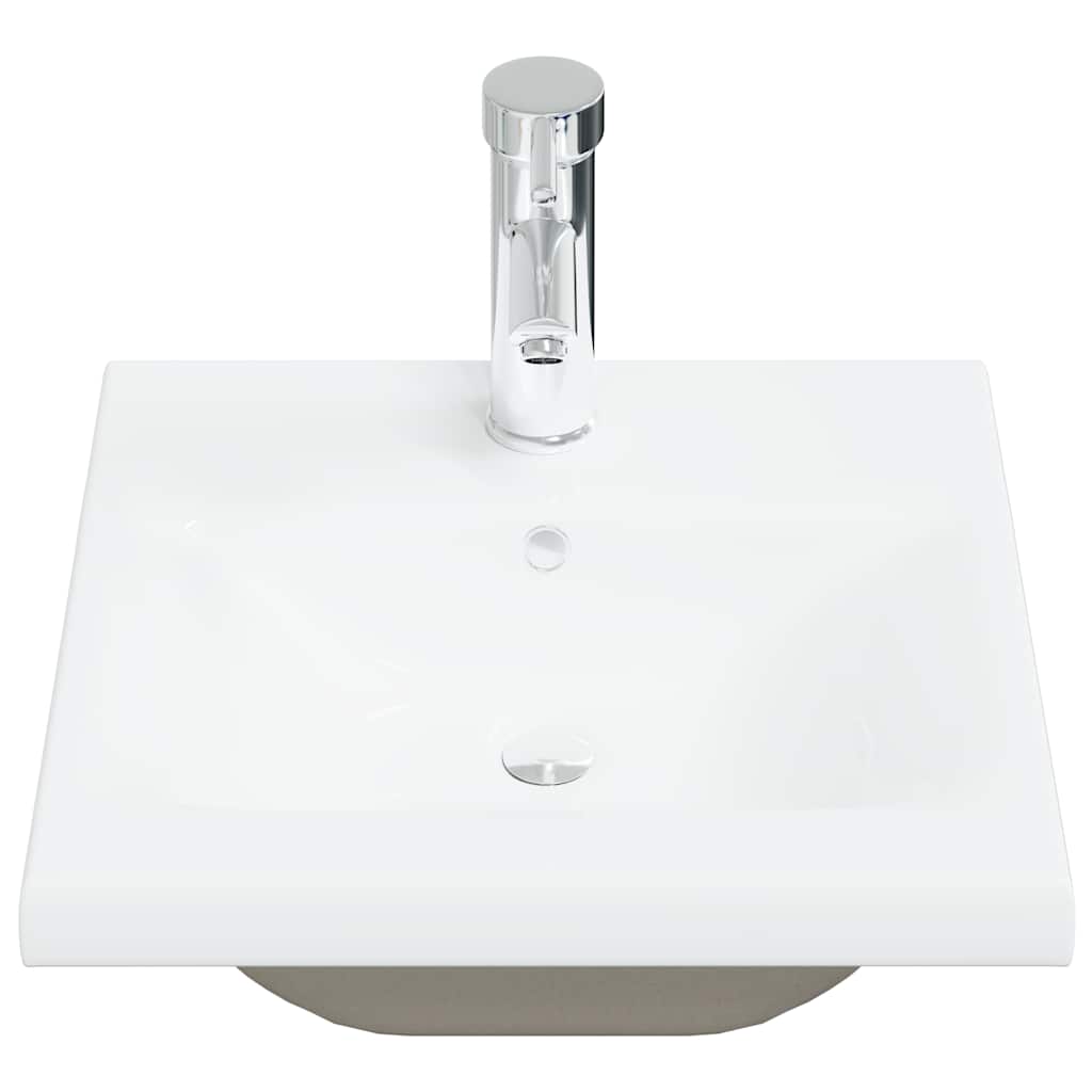 Lavatório embutido c/ torneira 42x39x18 cm cerâmica branco