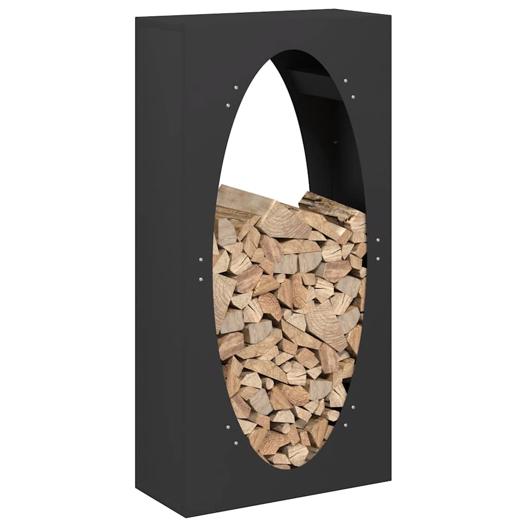 Suporte para lenha 50x23x100 cm aço laminado a frio preto