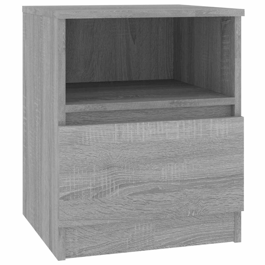 Mesa cabeceira 2pcs 40x40x50 cm madeira processada cinza sonoma