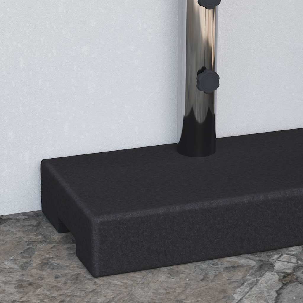 Base de guarda-sol retangular granito 25 kg preto