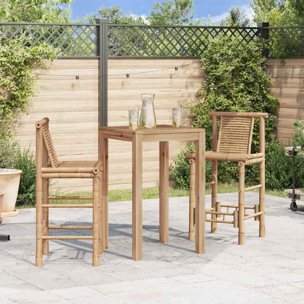 Bancos de bar 2 pcs bambu