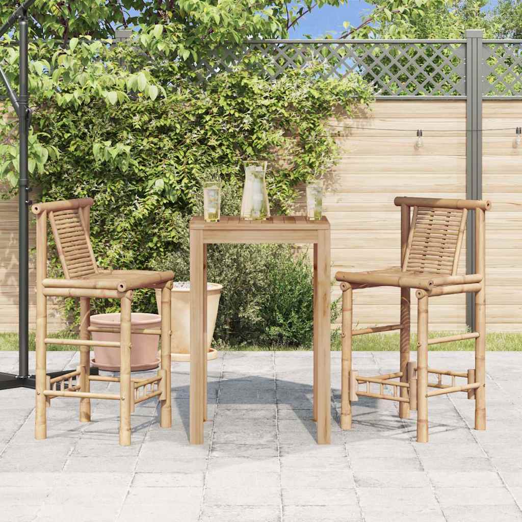 Bancos de bar 2 pcs bambu