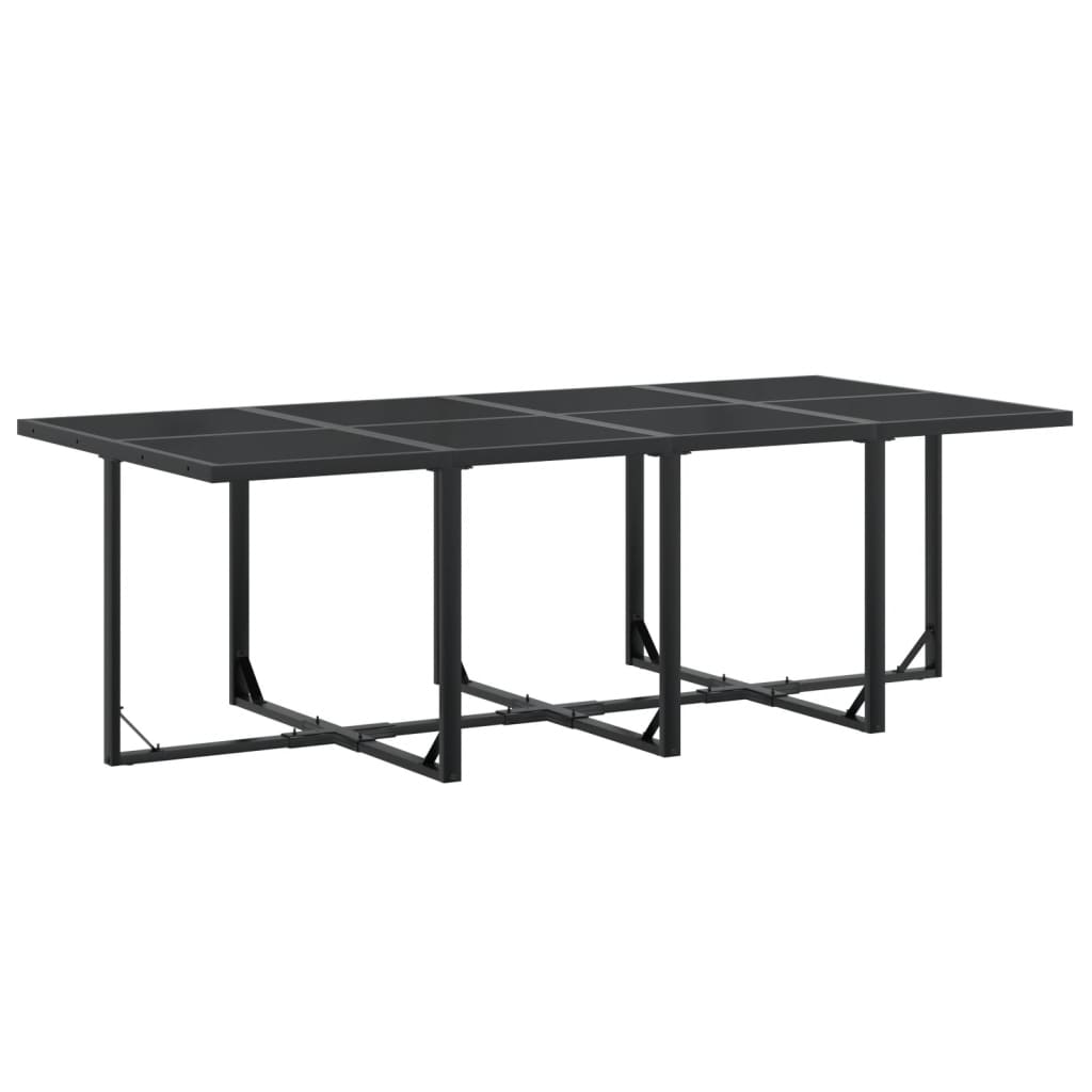 13 Pcs conjunto de jantar para jardim textilene preto