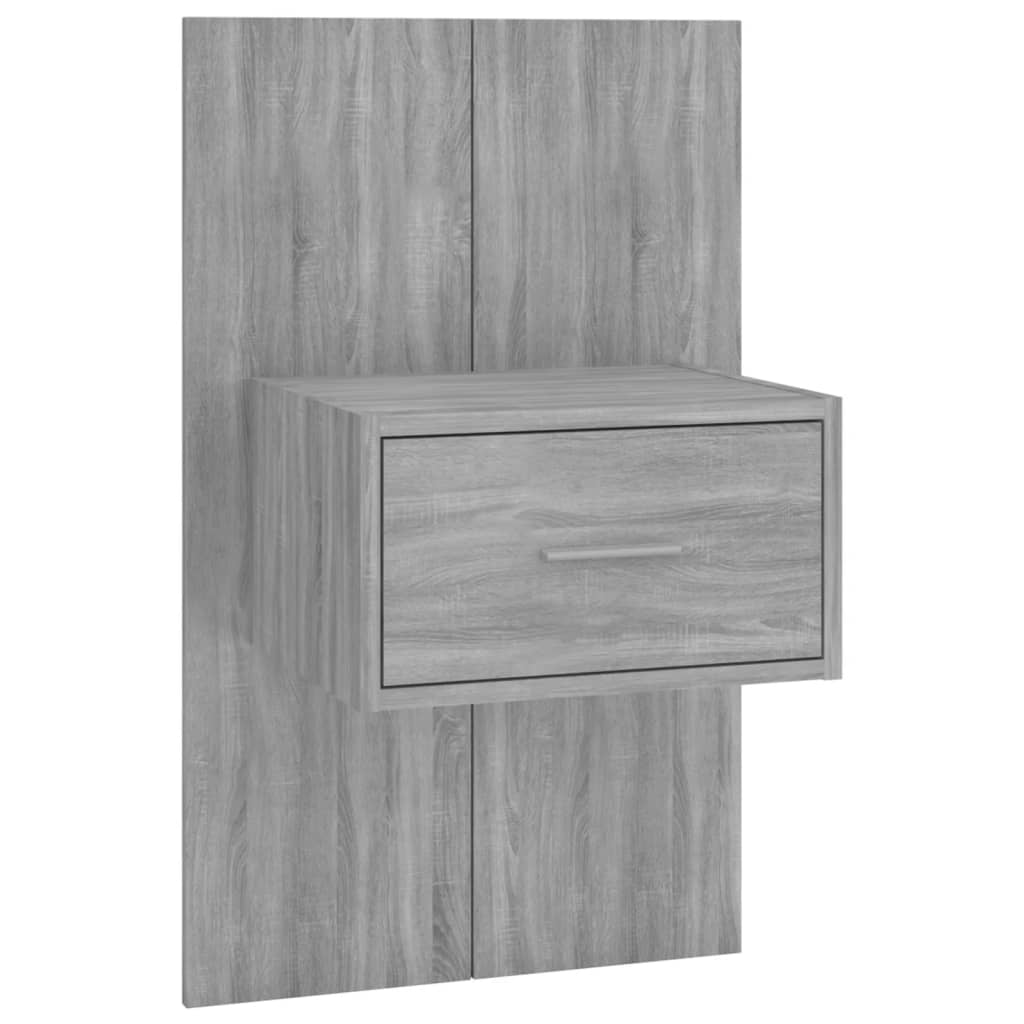 Mesa de cabeceira montagem na parede cinzento sonoma