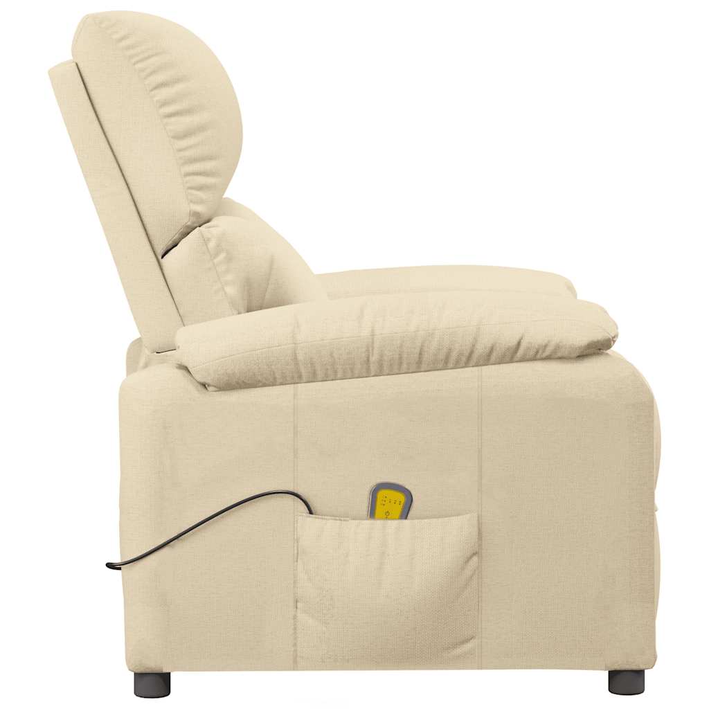 Poltrona de massagens tecido cor creme