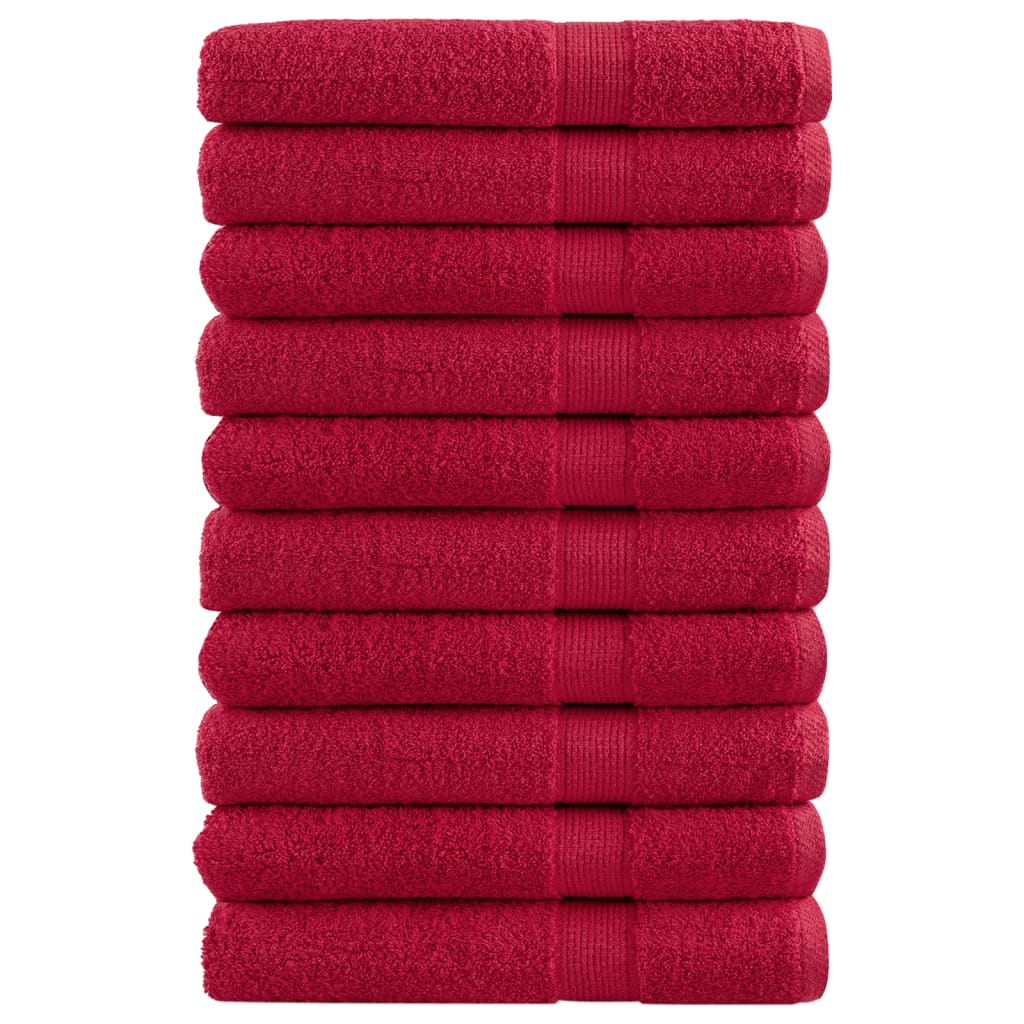 Toalhas premium solund 10 pcs 100x200 cm 600 gsm vermelho