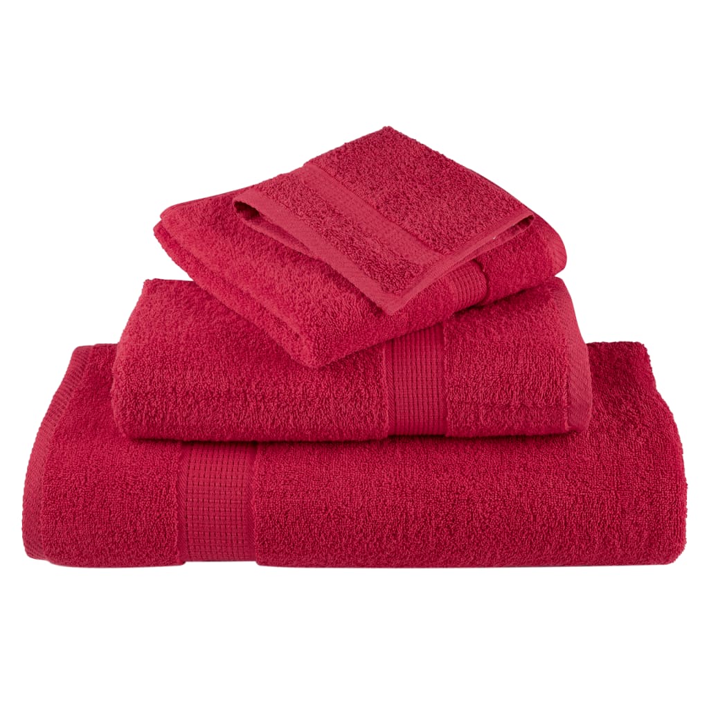 Toalhas premium solund 10 pcs 100x200 cm 600 gsm vermelho