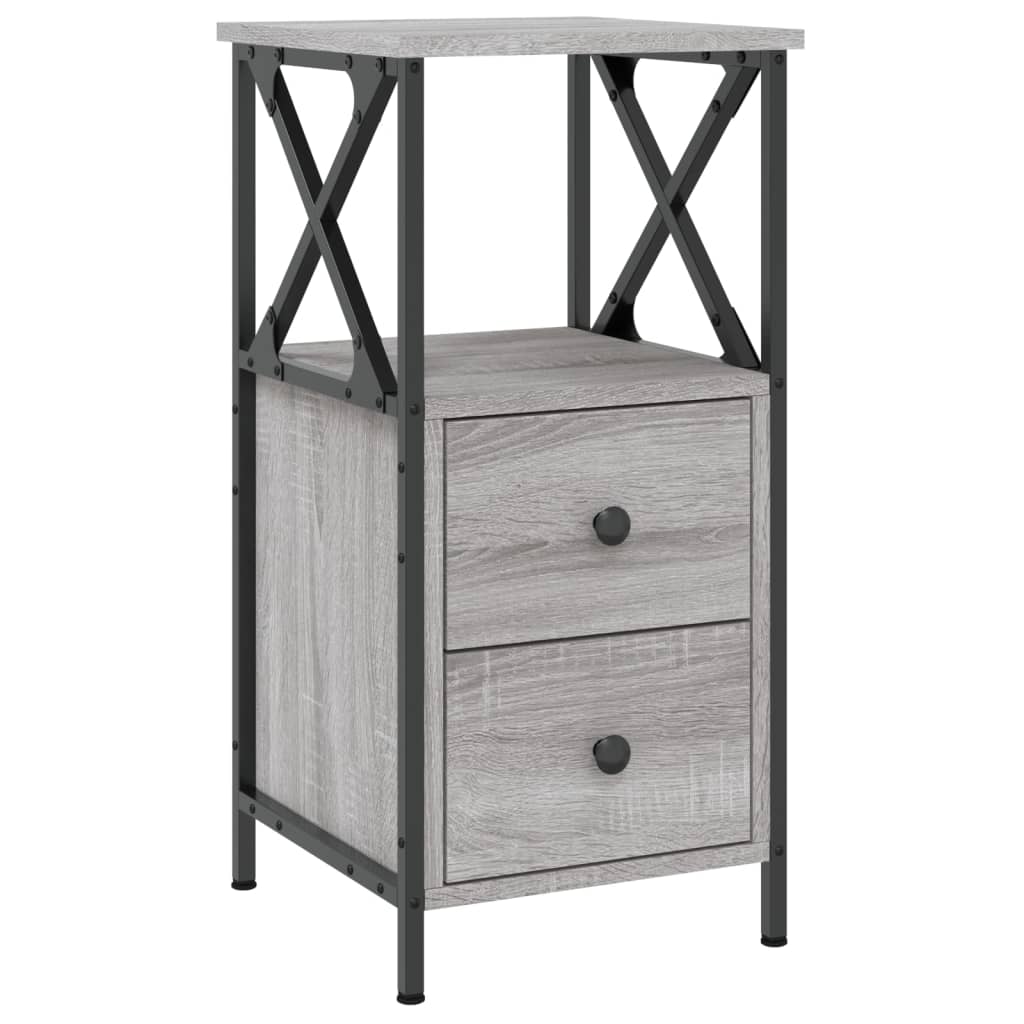 Mesa cabeceira 34x35,5x70 cm derivados madeira cinza sonoma