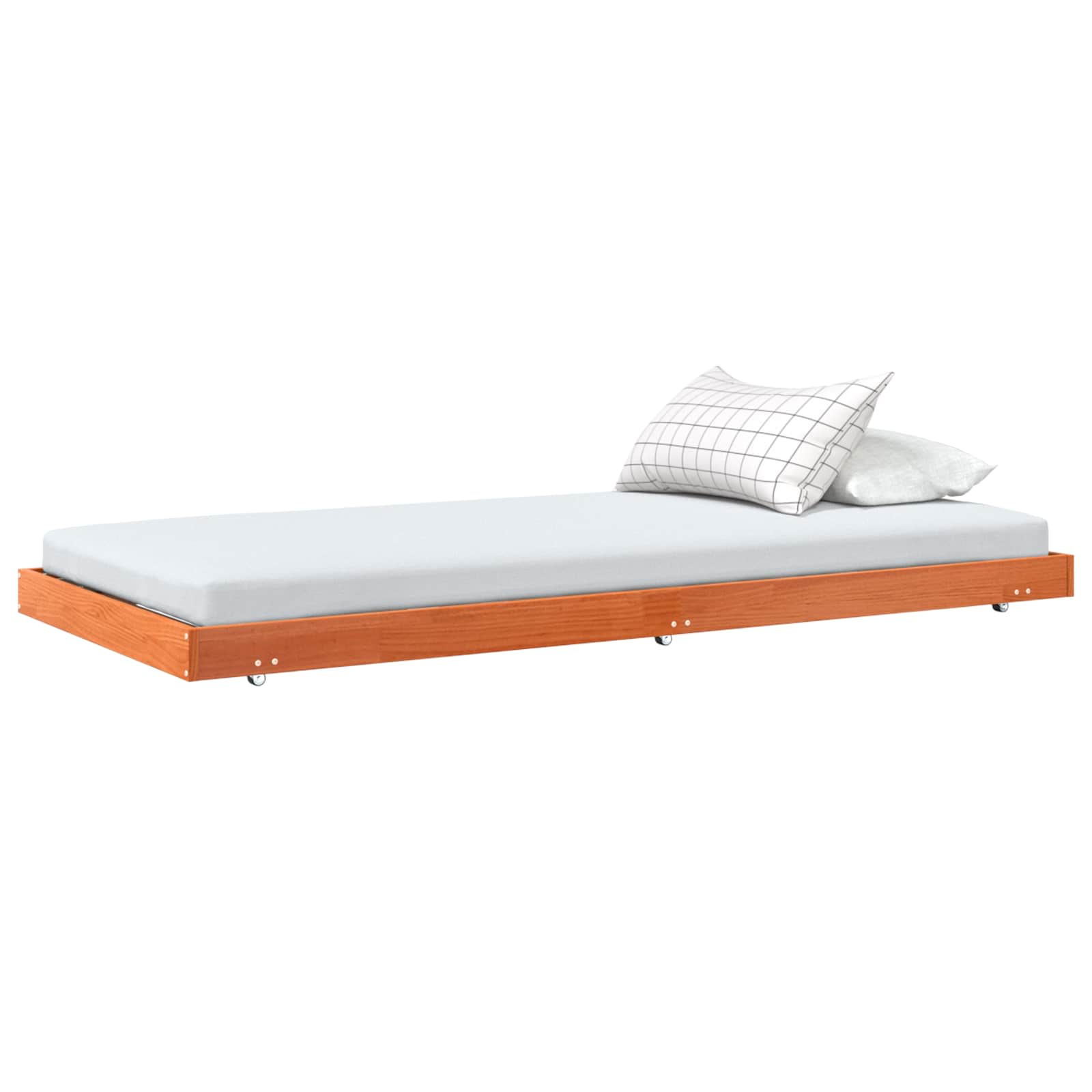 Estrutura da cama marrom cera 70 x 190 cm